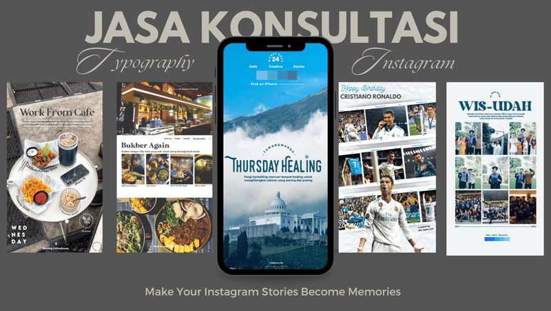 Highlight image for Jasa Bikin Design Typography Instagram Stories (Mode Hemat)