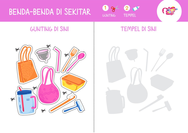 Highlight image 4 for Potong dan Tempel (Cut and Paste) Seri Benda dan Bentuk