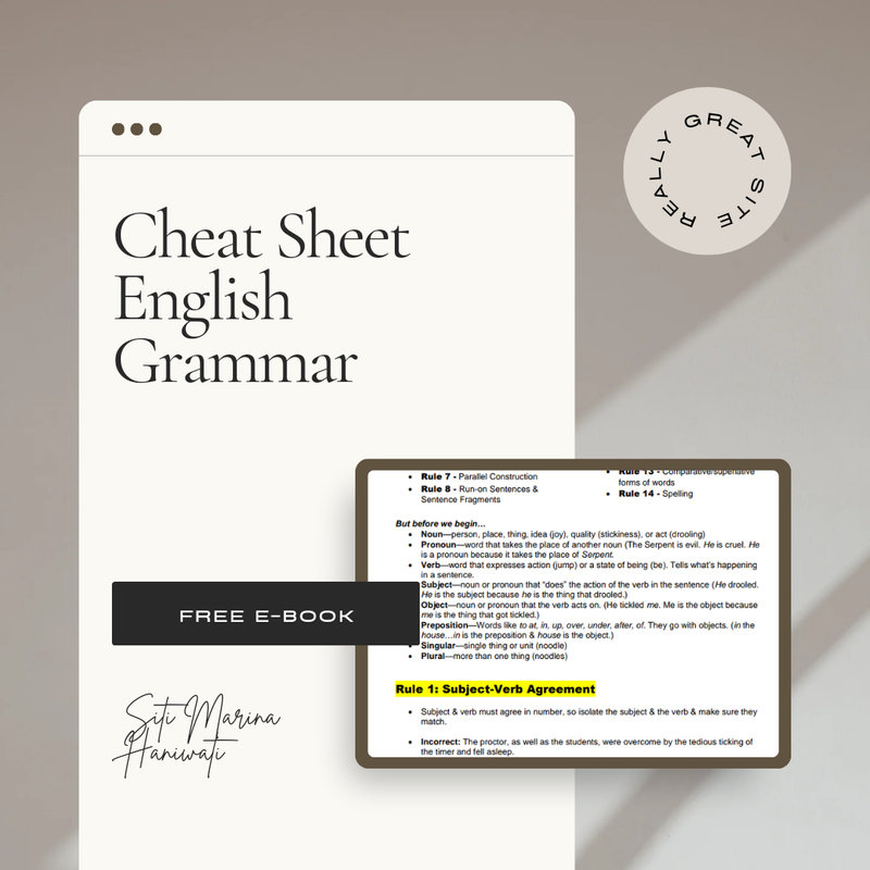 Highlight image 1 for  Cheatsheet English Grammar