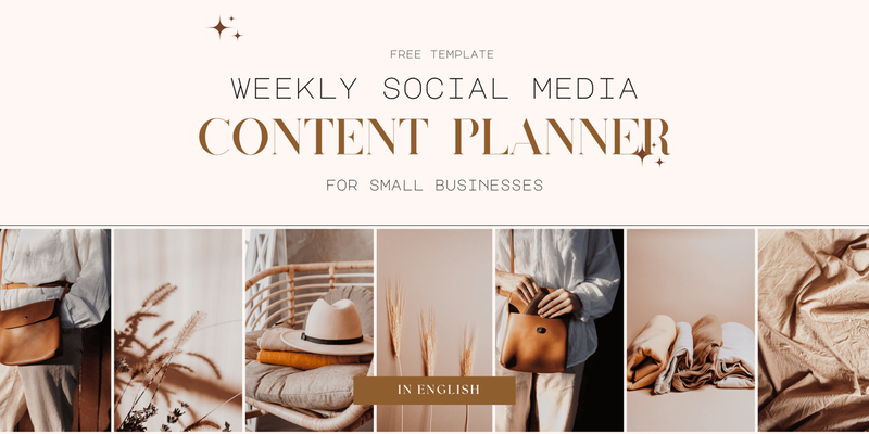 Highlight image for [FREE] Simple Weekly Social Media Content Planner Template