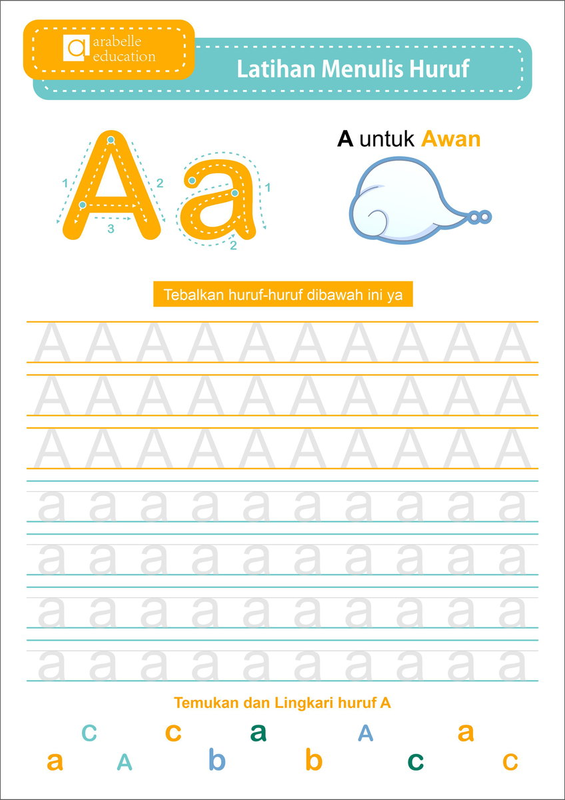 Highlight image for Tracing Huruf (Pre-School Worksheet)