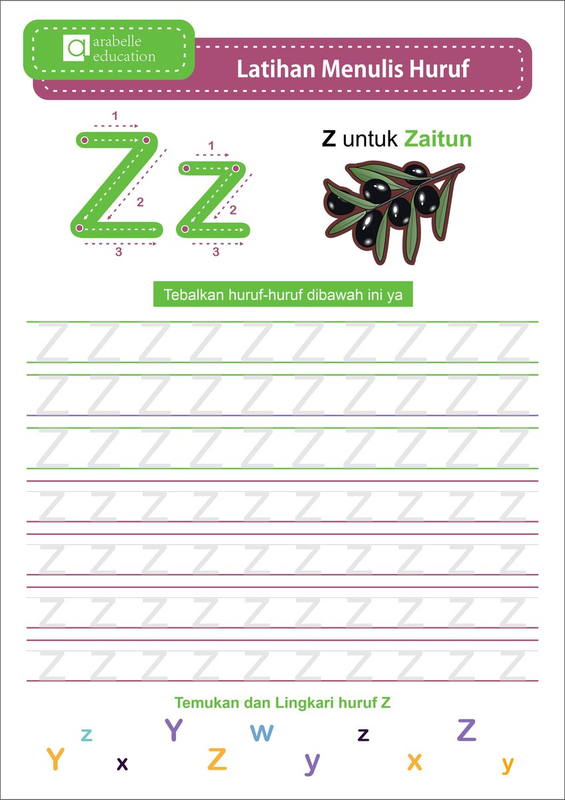 Highlight image for Tracing Huruf (Pre-School Worksheet)