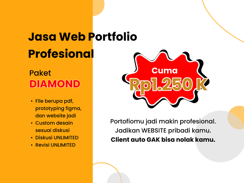 Highlight image for DIAMOND Custom Website Portofolio