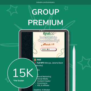 image for Info Loker Magang Premium (Info Paid & Unpaid Internship) button