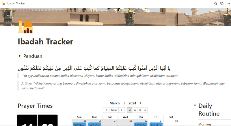Highlight image 1 for Ibadah Tracker