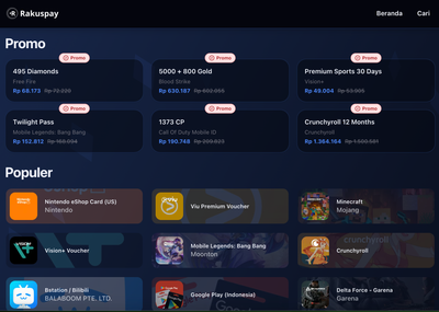 image for Web Top Up Game & Langganan lainnya button