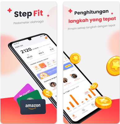 image for Aplikasi Jalan kaki dibayar button