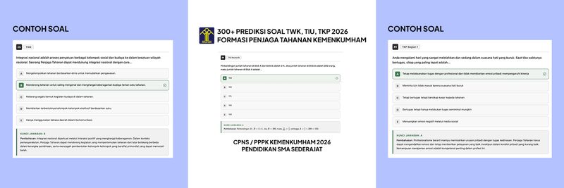 Highlight image for TRYOUT SOAL CPNS PENJAGA TAHANAN 2026