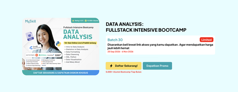 Highlight image for link promo diskon DATA ANALYSIS: FULLSTACK INTENSIVE BOOTCAMP
