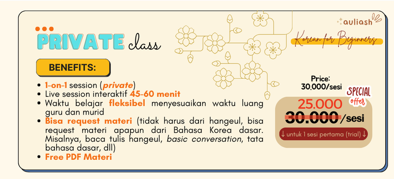 Highlight image for Live Session [PRIVATE]: Belajar Bahasa Korea Dasar