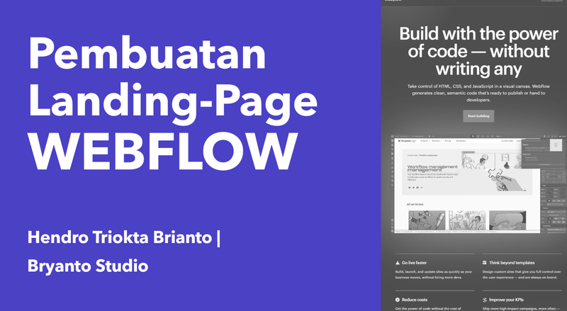 Highlight image 1 for [Video] Tutorial Membuat Simple Landing Page pada Webflow
