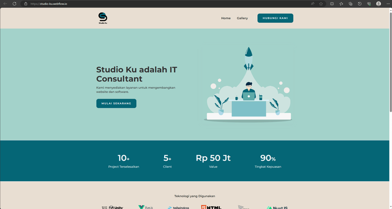 Highlight image 2 for [Video] Tutorial Membuat Simple Landing Page pada Webflow