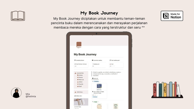 Highlight image for My Book Journey + E Book Learning Style & Chill Planner