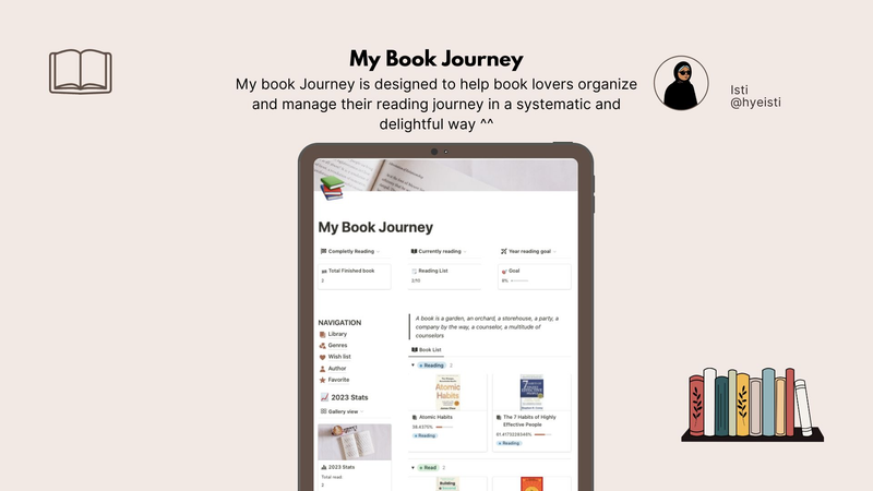 Highlight image 1 for My Book Journey + E Book Learning Style & Chill Planner