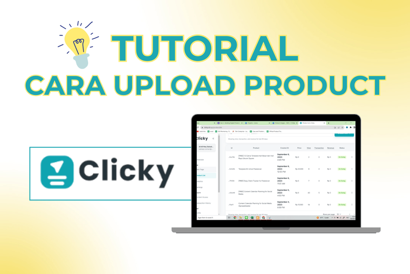 Highlight image for [FREE] Tutorial Upload Product di Clicky.id