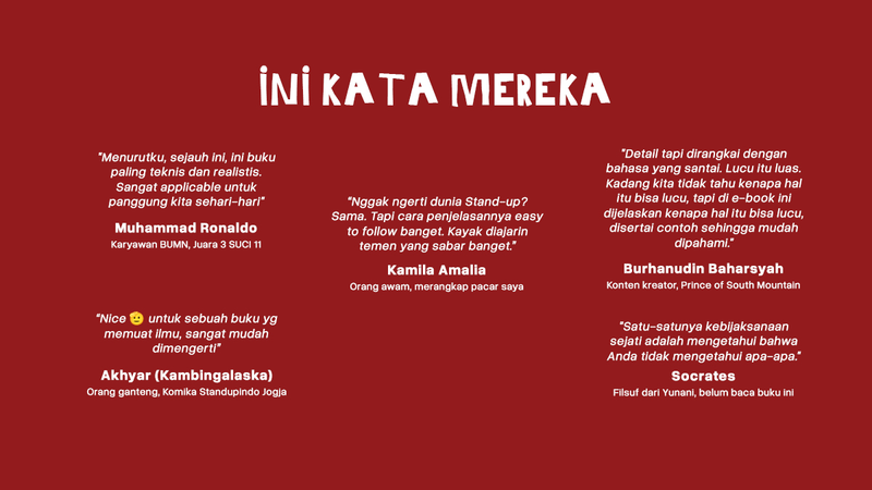 Highlight image for Playbook BSBB - Ebook Panduan Singkat Menulis Materi Stand-up Comedy