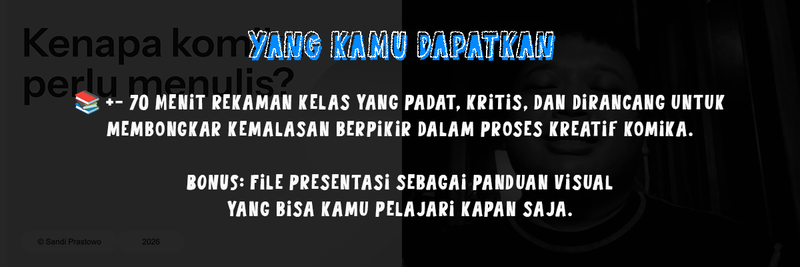 Highlight image for Video Rekaman Kelas Menulis: "Kenapa komika perlu menulis?" (+File)