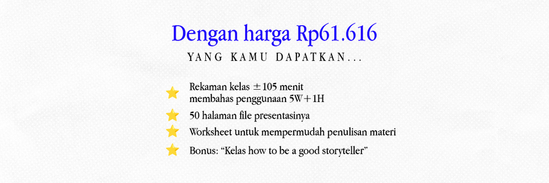Highlight image for [REKAMAN] Kelas Menulis 5W+1H untuk stand-up - Sanpras ©2026