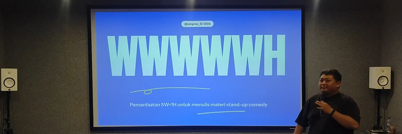 Highlight image for [REKAMAN] Kelas Menulis 5W+1H untuk stand-up - Sanpras ©2026
