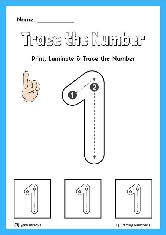 Highlight image for [Free] Tracing Number Worksheet