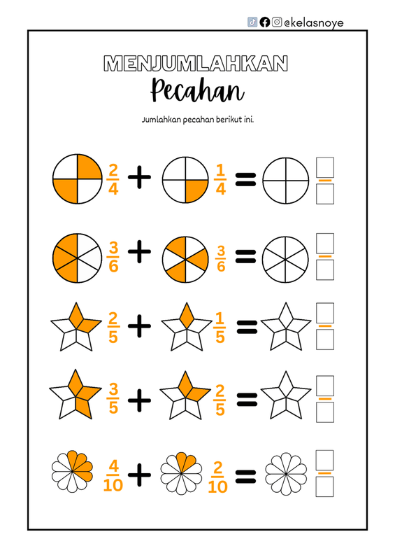 Highlight image for Worksheet Pecahan