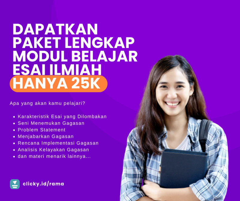 Highlight image 1 for E-Book Modul Belajar Esai Ilmiah untuk Siswa dan Mahasiswa