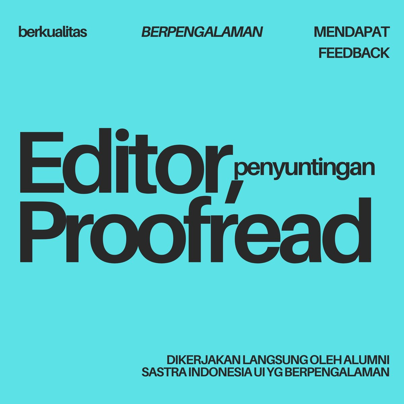 Highlight image for Proofread, Editor, Penyunting Berbagai Jenis Tulisan