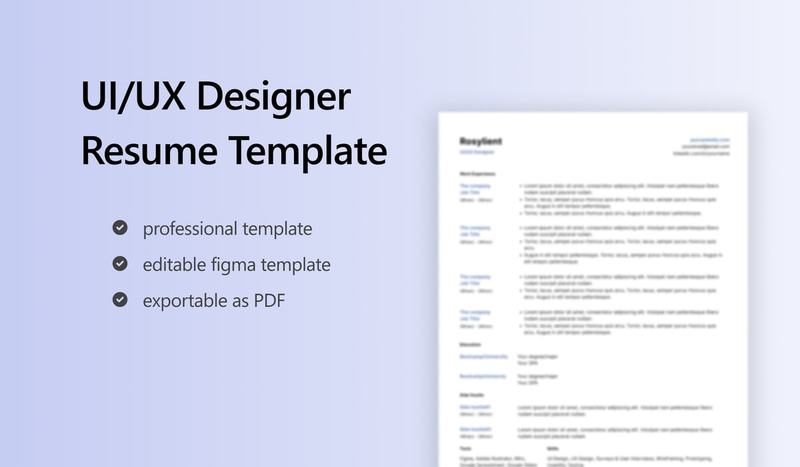 Highlight image for [FREE TEMPLATE] UI/UX Designer Resume Template
