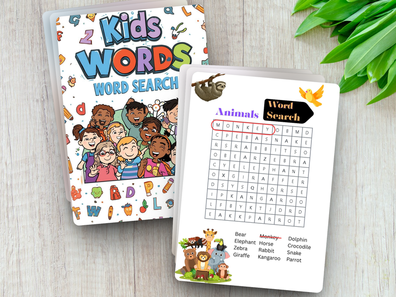 Highlight image for Animals Word Search Puzzle Book