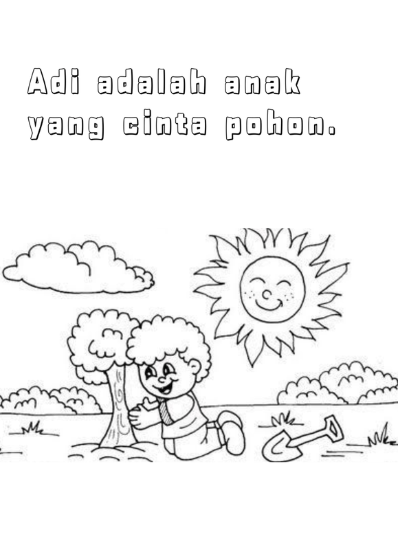 Highlight image for Cerita Mewarnai: Adi si Cinta Pohon