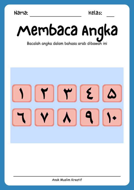 Highlight image for Buku Latihan Mengenal Angka Arab