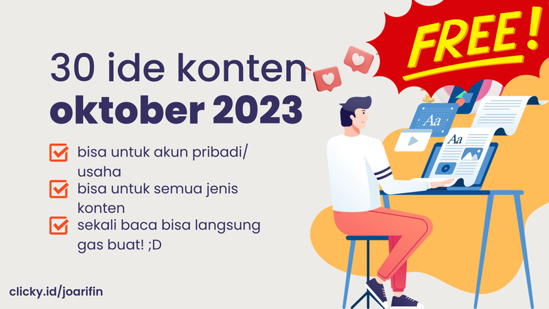 Highlight image for [GRATIS] Ide Konten 30 Hari selama Oktober | bisa untuk semua jenis akun