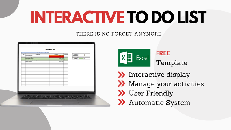 Highlight image for Template Excel Aplikasi To Do List 