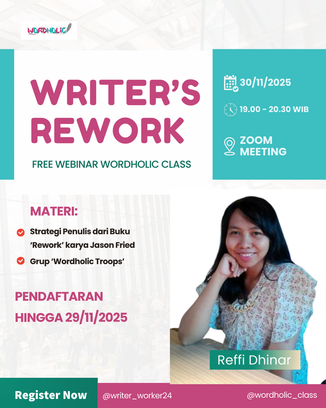 Highlight image for WRITER'S REWORK (FREE WEBINAR NOVEMBER)