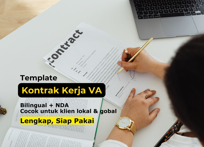 Highlight image for [Word] Template Kontrak Virtual Assistant Profesional : Cocok untuk Klien Lokal & Global