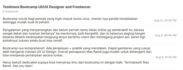 Image 4 for Beberapa Testimoni dan Proyek dengan Peserta Sebelumnya