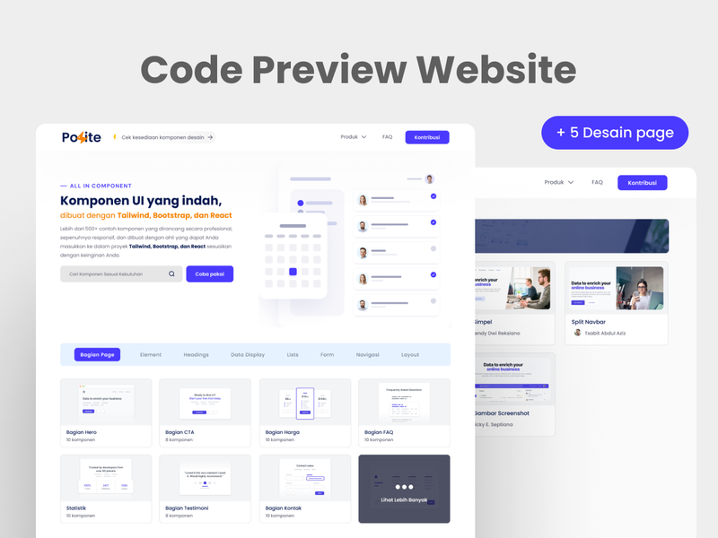 Highlight image for Code Preview Website - UI Kits