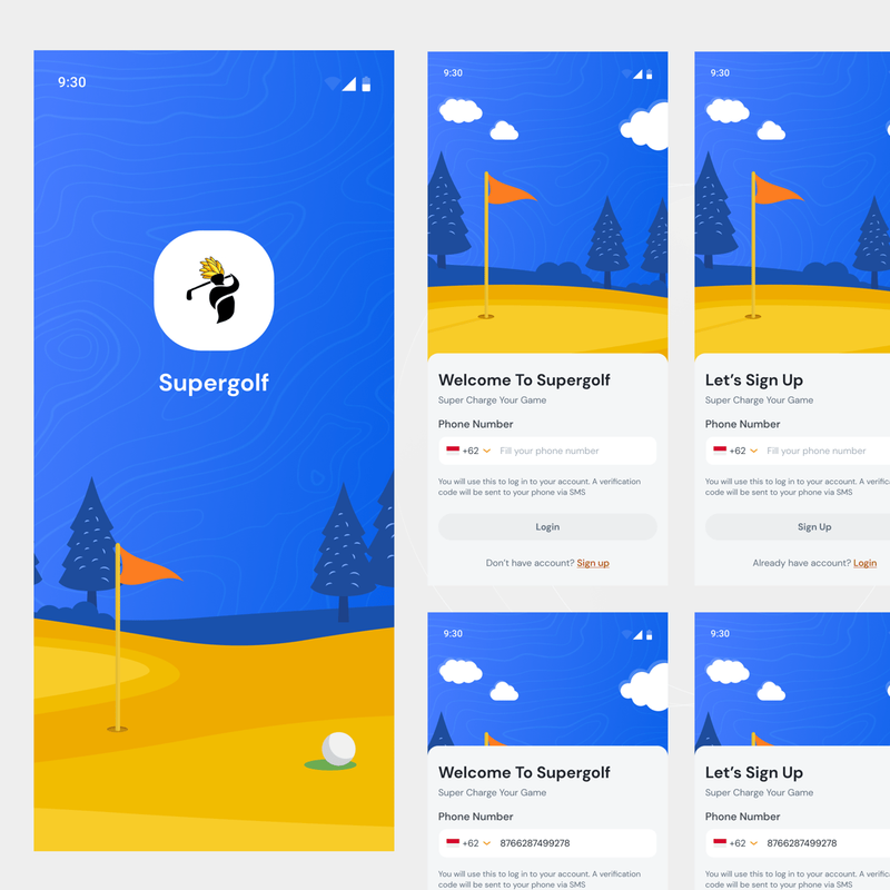 Highlight image for Supergolf Mobile UI Kits