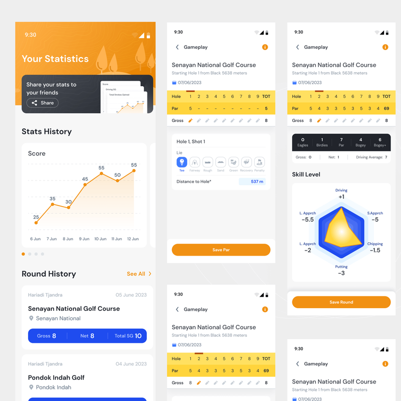 Highlight image for Supergolf Mobile UI Kits