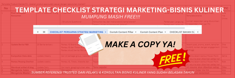 Highlight image for [FREE] Template Checklist Strategi Marketing Kuliner Dynamite