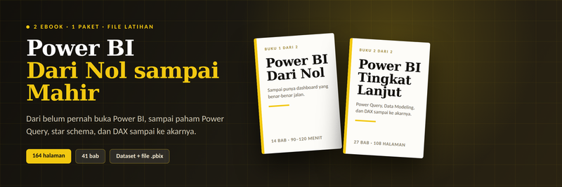 Highlight image for Power BI Dari Nol sampai Mahir — 2 Ebook (Basic + Advance)