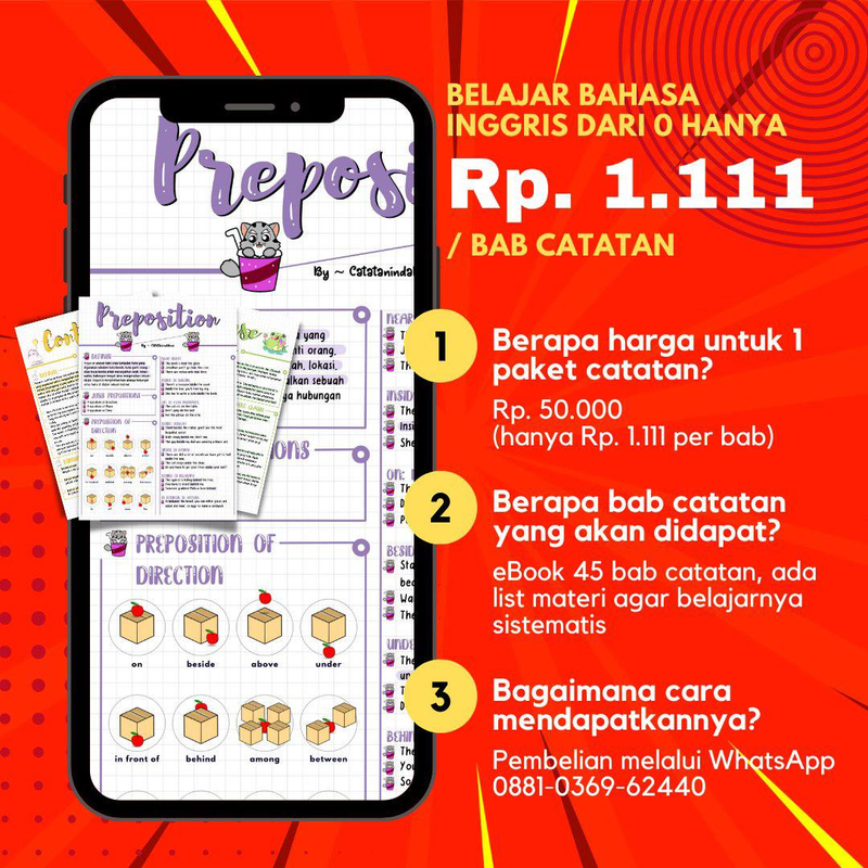 Highlight image 2 for (sedang proses update) Catatan Bahasa Ingggris dari 0 - Grammar