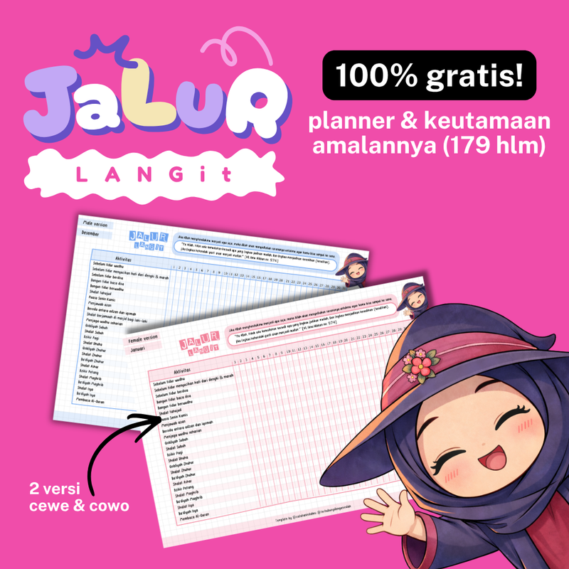 Highlight image for GRATIS! JALUR LANGIT PLANNER + KEUTAMAAN AMALANNYA (179 HLM)