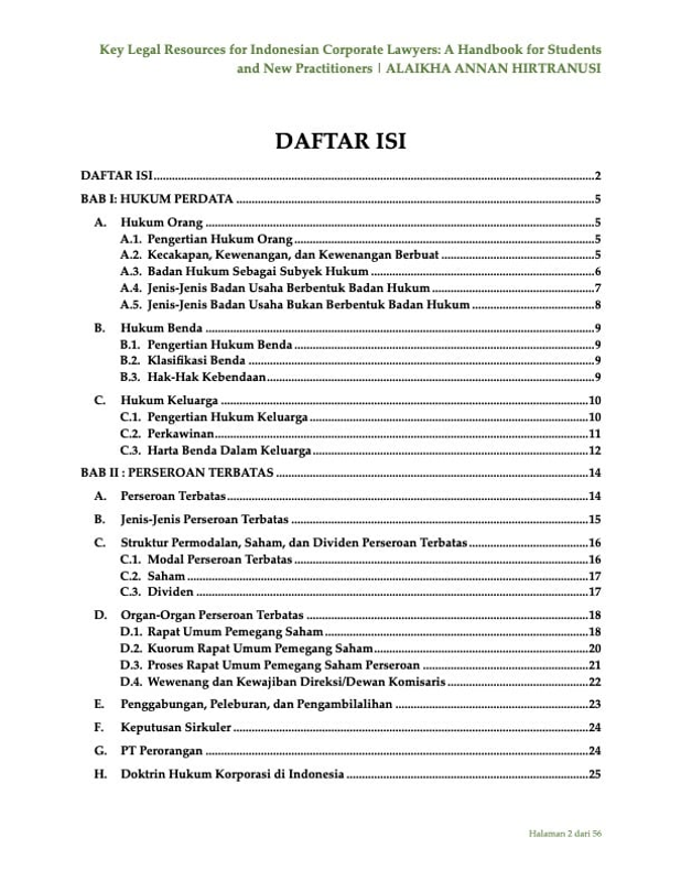 Highlight image for Handbook II - Key Legal Resources for Students and New Corporate Lawyers