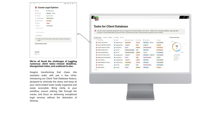 Highlight image for Notion Template - Lawyers Management Tools