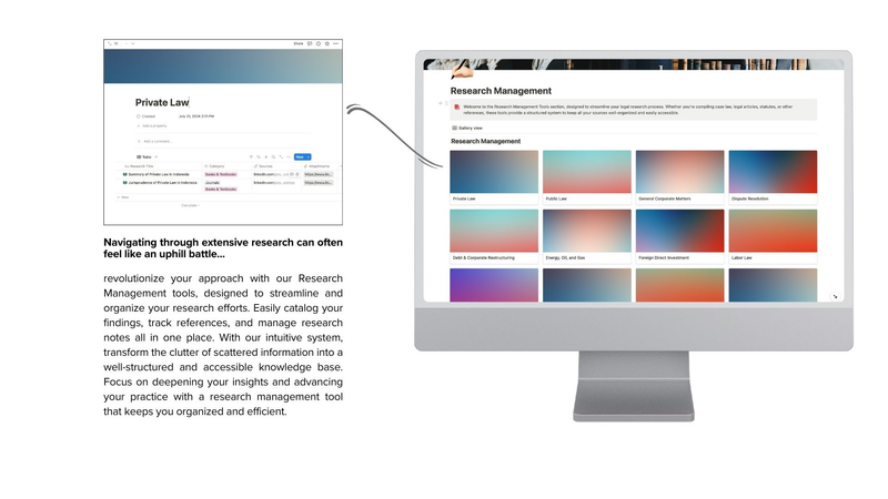 Highlight image for Notion Template - Lawyers Management Tools
