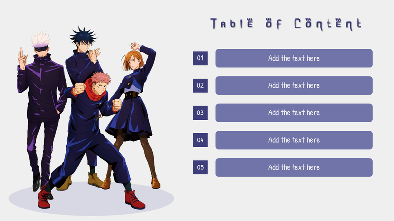 Highlight image 3 for Jujutsu Kaisen PPT Template