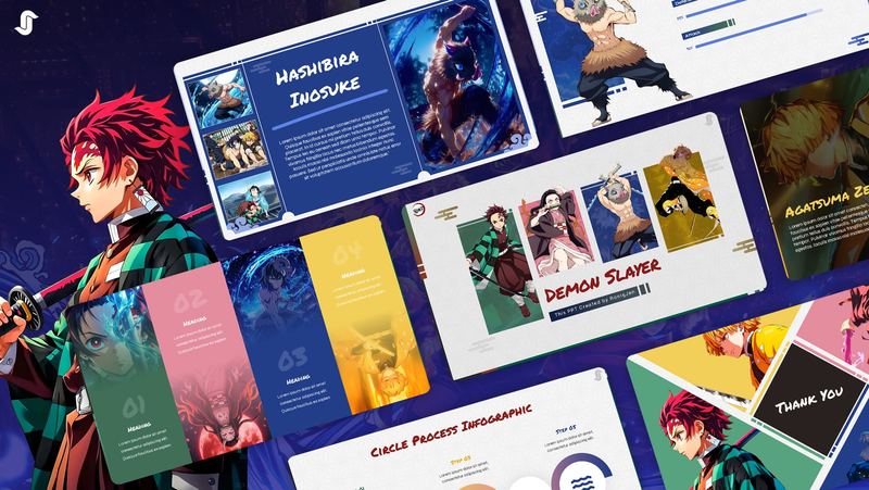 Highlight image for Kimetsu no Yaiba / Demon Slayer PPT Template