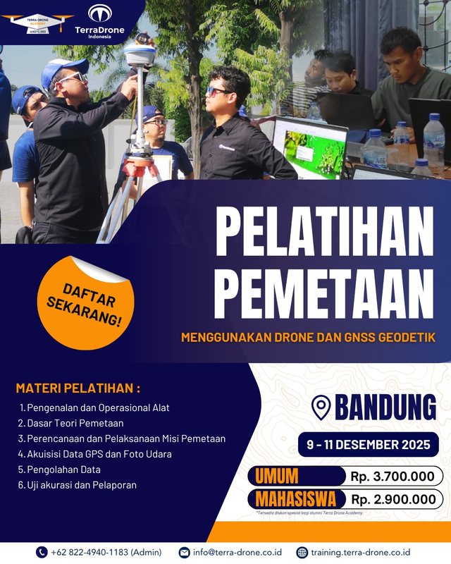 Highlight image for Pelatihan Drone untuk Pemetaan (3 Hari Teori & Praktik Offline)