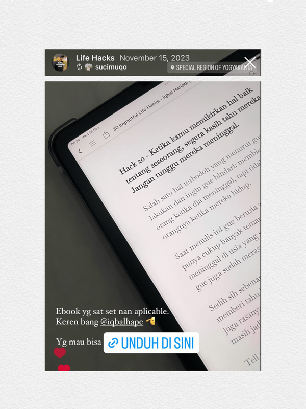 Highlight image for 30 Impactful Life Hacks - Iqbal Hariadi (Ebook)